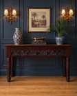 Console Table Anglo Indian Hand Carved Mango Wood Vintage Entryway Foyer 48   