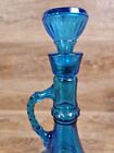 Mcm Glass Genie Bottle Liquor Decanter Aqua Blue Jim Beam Empty Ky-230 Vintage 