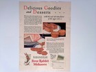 1925 Antique Print Ad Brer Rabbit Molasses Goodies   Desserts Good Housekeep Dec