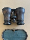 Antique French Opera Glasses Binoculars Leather Wrapped W  Original Case Paris 