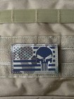 Punisher Skull Infrared Ir Multicam Usa Flag Patch Tactical Laser Hook Loop