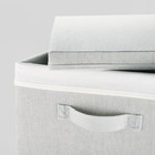 Collapsible Hamper Gray Light Gray Laundry Basket With Lid