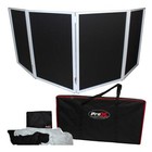Prox Xf-4x3048w White Aluminum Scrim Dj Facade W White Corner Shelves   Bag