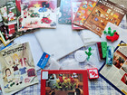 Plastic Canvas Lot 10 Sheets  7 Shapes Books Patterns Christmas Baby Magnets  