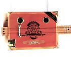 Cigar Box Guitar  3 String  Metal Frets  Piezo Sound Pu Installed  see Desc 