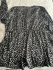 Torrid Grey And Black Animal Print Silky Blouse Size 3 Excellent Condition