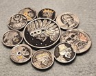 Skulled 1882 Morgan Silver Dollar As Chief Hobo Nickel Style Coin