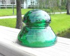Scarce Emerald Green Cd 191 Prr Transposition Glass Insulator