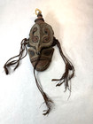 Vintage Carved Papua New Guinea Tribal Mask Sepik River Fibers 12    Face Tiki Bar