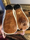 Antique German Leather Wood Heel Larger Toe Buckle Doll Shoes