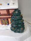 Vtg Atlantic Mold Lighted Ceramic Hand Painted Santa Snow House See Pictures