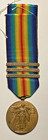 Wwi Victory Medal Triple Clasp  Us Army Champagne-marne Meuse-argonne Defensive