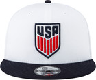 Authentic New Era Mls Usa Soccer 9fifty Snap-back Hat Cap - White navy Oem