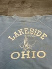 Vintage 50   s 60   s Lakeside Ohio Blue Cotton Athletic Sweatshirt