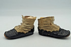Victorian Antique Baby Shoes Boots Button Up Leather