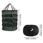 2pcs 4-layer Zipper Hanging Drying Net Breathable Rack For Clothes Herbs Flowers