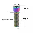 4pcs lot M8x25mm Titanium Ti Fit For Bmx Stem Bolts Allen Hex Head Screw Washer