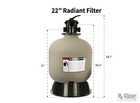 Rx Clear 22  Inch Above Ground Swimming Pool Sand Filter System W  1 5 Hp Pump