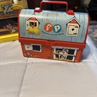 Vintage Fisher Price Toy Lot - Pound And Saw Bench 728   1962 Barn Lunch Box 549
