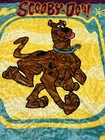 Vtg 2000 Scooby Doo Lux Throw Blanket Cartoon Network 50  X 60  Teal purple Nice