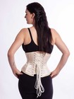 411 Size 30    Authentic Ivory Satin Corset Double Steel