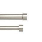 Umbra Cappa Double Curtain Rod  Includes 2 Matching Finials  Brackets   -