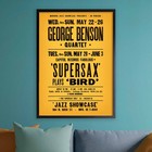 George Benson - Supersax Jazz Poster - Jazz Showcase - Chicago - 1974