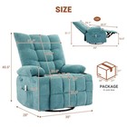 Swivel Recliner Chair With Massage And Heat  Oversized 360   Rocking Lounge Chair
