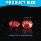 4000 Pcs Acrylic Wedding Table Diamonds 6 Mm Crystals Gems Date Red