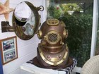 Morse Us Navy Mark V Diving Divers Helmet Solid Antique Full Size 18  Copper