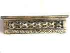 Hand Carved Decorative Brown Wooden Wall Mounted Shelf  Bracket Antique Finish