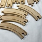 Wooden Train Tracks 34 Piece Lot Thomas Brio Compatible Curved  Straight  Bridge
