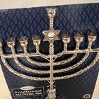 Rite Lite Menorah Chanukah Traditional Silver Tone Metal 6 5 x 8 75   New