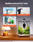Fish Tank Aquarium  5 Gallon Square Ultra-clear Glass Starter Smart Tank Adjusta
