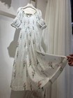 Doen Organic Cotton Short Sleeve Floral Printed Midi Dress For Women 2025