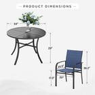 Outdoor Table Chairs Set Patio Dining Set Round Metal Table With Umbrella Hole