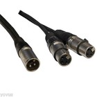 10 Pack 3pin Xlr Y 1 Male To 2 Female Microphone Snake Splitter Cord 1 Ft Foot