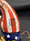 J Chein Vintage Uncle Sam Handstand Clown Tin Litho Windup Toy Works