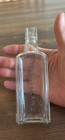 Lot Of 2 Antique Clear Glass Apothecary Bottles 