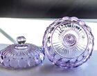 1880s Candy Comport Purple Eyewinker Purple Glass With Lid Antique Eapg Rare