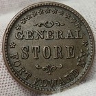 1863 Civil War Token Fort Edward - Harvey   Co  general Store - Cwt-cd19a