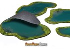 2d Terrain - Pond Compatible With War Gaming   Miniature Games Non-slip Mat