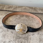 Vintage 1995 National Finals Rodeo Trophy Belt Buckle Las Vegas Xxxvii Silver