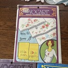 Vintage Vogart Set 3 Embroidery Transfer Patterns Deer Florals Lambs Heart Uncut