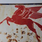 Vintage Mobil Oil Sign - Gasoline Advertising Gas Pump Station Porcelain Sign
