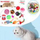 12pcs Lovely Cat Kitten Toy Bulk Buy Pet Toys Rod Fur Mice Bells Balls Christmas