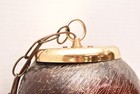 Large Ruby Red Crackle Large Vintage Swag Light Hanging Light Fixture Red Glass