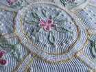 Cutter Vint Chenille Bedspread 8 Good Flowers Appliqu   Plenty Healthy Chenille