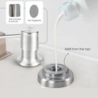 500ml Soap Dispenser Kitchen Sink Stainless Steel Hands Bath Liquid Pump Bottle