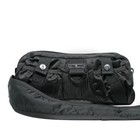 Adidas X Stella Mccartney  Black Satin Crossbody Bum Bag